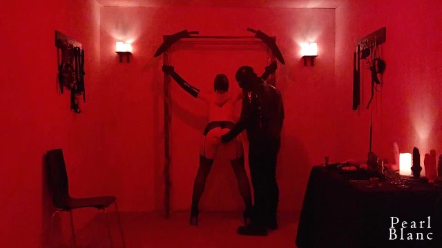 Spanked, whipped, fisted and double fucked at the BDSM club